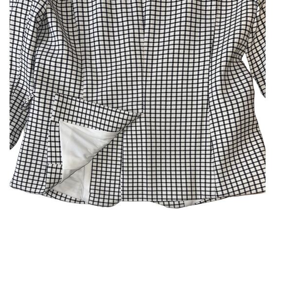 Rachel Zoe Black & White Plaid Single Breasted Blazer Size Small - Picture 6 of 11